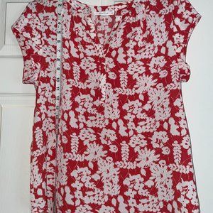 Fun2Fun Walden Split Neck Blouse